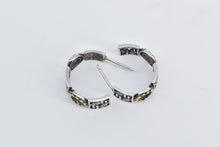 Load image into Gallery viewer, Sterling Silver John Hardy 18k Gold Accent Geometric Hoop Earrings