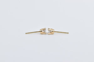 14K 0.40 Ctw Diamond Solitaire Classic Stud Earrings Yellow Gold