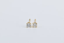 Load image into Gallery viewer, 14K 0.24 Ctw Diamond Classic Solitaire Stud Earrings Yellow Gold