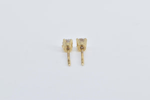 14K 0.24 Ctw Diamond Classic Solitaire Stud Earrings Yellow Gold