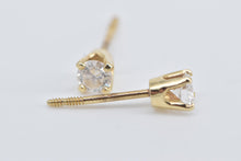 Load image into Gallery viewer, 14K 0.24 Ctw Diamond Classic Solitaire Stud Earrings Yellow Gold