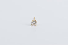 Load image into Gallery viewer, 14K 0.26 Ct Diamond Solitaire Classic Single Earring Yellow Gold