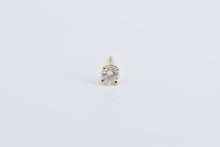 Load image into Gallery viewer, 14K 0.26 Ct Diamond Solitaire Classic Single Earring Yellow Gold
