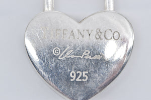 Sterling Silver Tiffany & Co Elsa Peretti Heart Locket Pendant