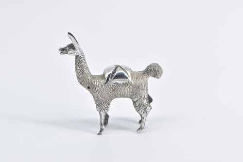 Sterling Silver 3D Llama Alpaca Peruvian Animal Figurine