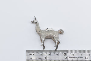 Sterling Silver 3D Llama Alpaca Peruvian Animal Figurine