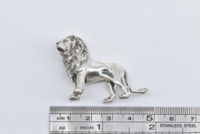 Load image into Gallery viewer, Sterling Silver 3D Adult Male Lion Mane African Animal Figurine