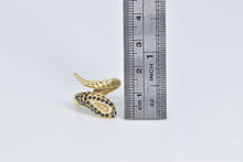 Load image into Gallery viewer, 14K Snake Sapphire Serpent Wrap Statement Fashion Ring Yellow Gold