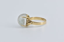 Load image into Gallery viewer, 14K Raw Blue Stone In Quartz Flower Statement Ring Yellow Gold