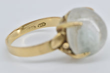 Load image into Gallery viewer, 14K Raw Blue Stone In Quartz Flower Statement Ring Yellow Gold