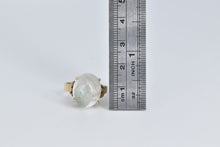 Load image into Gallery viewer, 14K Raw Blue Stone In Quartz Flower Statement Ring Yellow Gold