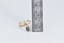 Load image into Gallery viewer, 14K Marquise Sapphire Diamond Accent Freeform Ring Yellow Gold