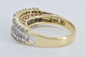 10K 1.20 Ctw Baguette Diamond Wedding Band Ring Yellow Gold