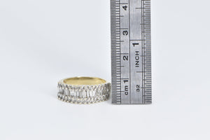 10K 1.20 Ctw Baguette Diamond Wedding Band Ring Yellow Gold