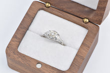 Load image into Gallery viewer, 14K Diamond Art Deco Filigree Engagement Ring White Gold