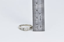 Load image into Gallery viewer, 14K Diamond Round Cluster Engagement Promise Ring White Gold