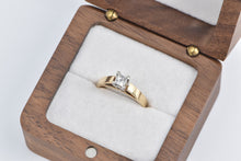 Load image into Gallery viewer, 14K 0.32 Ct Princess Diamond Solitaire Engagement Ring Yellow Gold