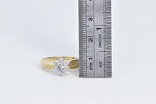 Load image into Gallery viewer, 10K Diamond Cluster Flower Snow Flake Cluster Ring Yellow Gold