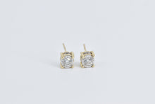 Load image into Gallery viewer, 14K 0.56 Ctw Diamond Accent Vintage Stud Earrings Yellow Gold