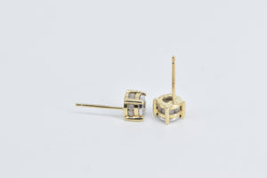 14K 0.56 Ctw Diamond Accent Vintage Stud Earrings Yellow Gold