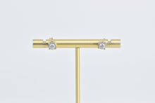 Load image into Gallery viewer, 14K 0.56 Ctw Diamond Accent Vintage Stud Earrings Yellow Gold