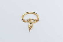 Load image into Gallery viewer, 14K Victorian Snake Serpent Amethyst Ouroboros Pendant Yellow Gold