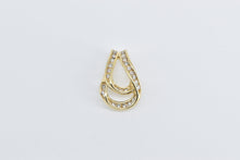 Load image into Gallery viewer, 14K Curvy Vintage Diamond Draped Wave Fashion Pendant Yellow Gold