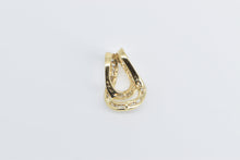 Load image into Gallery viewer, 14K Curvy Vintage Diamond Draped Wave Fashion Pendant Yellow Gold