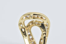 Load image into Gallery viewer, 14K Curvy Vintage Diamond Draped Wave Fashion Pendant Yellow Gold