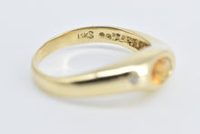 Load image into Gallery viewer, 14K Oval Citrine Diamond Accent Wavy Fashion Ring Yellow Gold