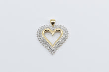 Load image into Gallery viewer, 10K 1.50 Ctw Diamond Encrusted Heart Love Symbol Pendant Yellow Gold