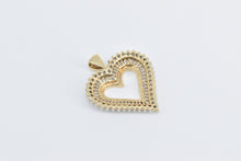 Load image into Gallery viewer, 10K 1.50 Ctw Diamond Encrusted Heart Love Symbol Pendant Yellow Gold