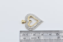 Load image into Gallery viewer, 10K 1.50 Ctw Diamond Encrusted Heart Love Symbol Pendant Yellow Gold