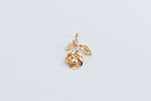 Load image into Gallery viewer, 14K Rose Diamond Cut Flower Romantic Charm/Pendant Yellow Gold