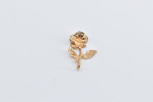 Load image into Gallery viewer, 14K Rose Diamond Cut Flower Romantic Charm/Pendant Yellow Gold