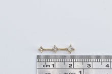 Load image into Gallery viewer, 14K 0.15 Ctw Princess Diamond Tiered Bar Drop Pendant Yellow Gold