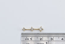 Load image into Gallery viewer, 14K 0.15 Ctw Princess Diamond Tiered Bar Drop Pendant Yellow Gold