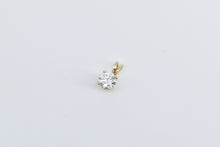 Load image into Gallery viewer, 14K 0.20 Ct Classic Diamond Solitaire Simple Pendant Yellow Gold