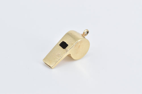 14K 3D Whistle Working Vintage Coach Charm/Pendant Yellow Gold