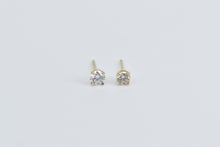 Load image into Gallery viewer, 14K 0.35 Ctw Diamond Solitaire Classic Stud Earrings Yellow Gold