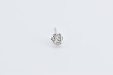 Load image into Gallery viewer, 10K Vintage Single Diamond Solitaire Classic Stud Earring White Gold