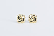 Load image into Gallery viewer, 14K Knot Twist Design Vintage Fashion Stud Earrings Yellow Gold