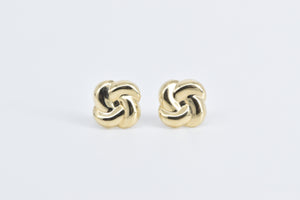 14K Knot Twist Design Vintage Fashion Stud Earrings Yellow Gold