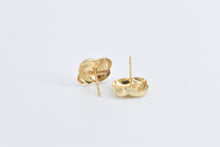 Load image into Gallery viewer, 14K Knot Twist Design Vintage Fashion Stud Earrings Yellow Gold