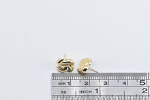 Load image into Gallery viewer, 14K Knot Twist Design Vintage Fashion Stud Earrings Yellow Gold