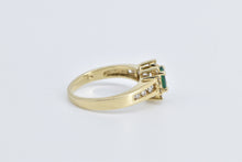 Load image into Gallery viewer, 14K 0.50 Ctw Nat. Emerald Diamond Halo Engagement Ring Yellow Gold