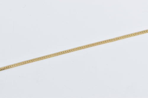 14K 1.7mm Herringbone Link Fancy Chain Necklace 18.75