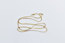 Load image into Gallery viewer, 14K 1.7mm Herringbone Link Fancy Chain Necklace 18.75&quot; Yellow Gold