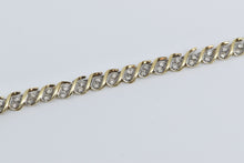 Load image into Gallery viewer, 10K 1.32 Ctw Vintage Classic Wavy Link Tennis Bracelet 7.75&quot; Yellow Gold