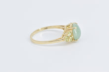 Load image into Gallery viewer, 14K Oval Jadeite Peridot Cluster Vintage Statement Ring Yellow Gold